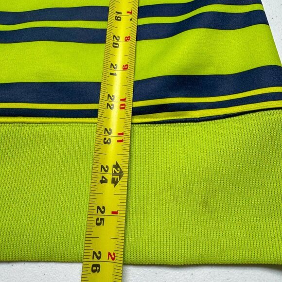 Under Armour Hoodie Mens Small Green Stripe Pullover Sweatshirt Outdoor Athletic - Picture 14 of 15
